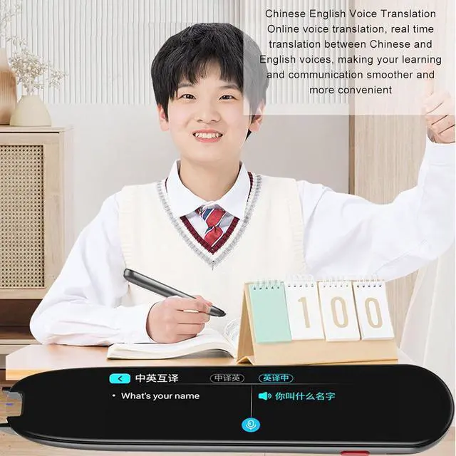 Alt view image 5 of 7 - Hilitand Scan Reader Pen Smart WiFi Hotspot Offline Translator with AI Voice Assistant Sync Teaching Video 4in Screen for Students Kids Learning Chinese English Japanese Korean