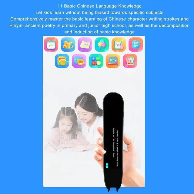 Alt view image 7 of 7 - Hilitand Scan Reader Pen Smart WiFi Hotspot Offline Translator with AI Voice Assistant Sync Teaching Video 4in Screen for Students Kids Learning Chinese English Japanese Korean