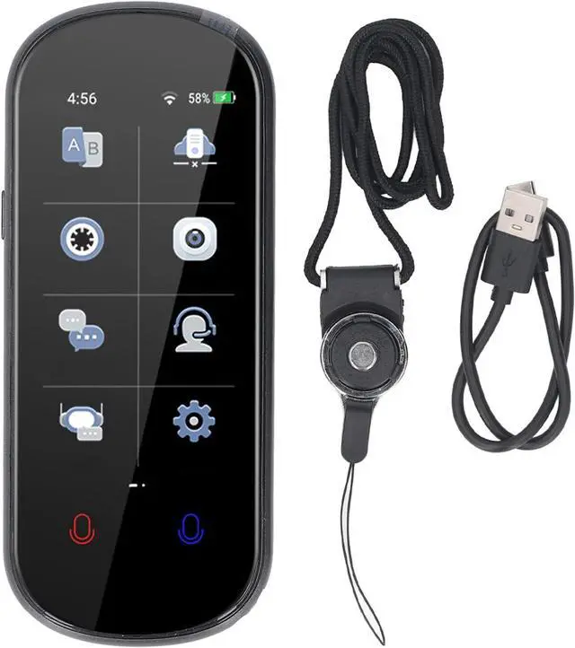 Alt view image 6 of 7 - Handheld Language Translator Device with 3in Touchscreen, Offline Recording, and 8MP Camera - Ce Translator for 09 Languages - Ideal for Travel, Study, and Work