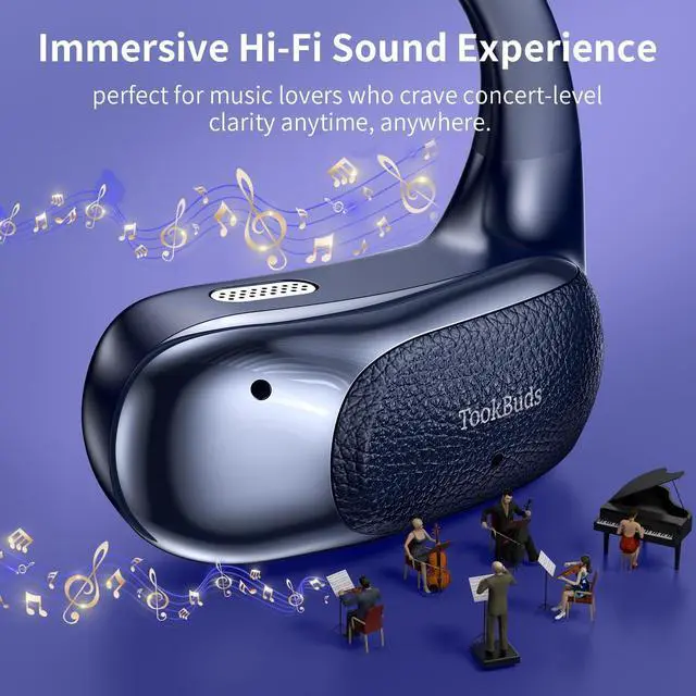 Alt view image 7 of 7 - AI Translation Earbuds Real-Time, 3-in-1 Open-Ear Headphones with 145 Languages & Accents, Bluetooth 5.4 Translator Earbuds, 60H Battery, HD Audio, for Travel Business (Midnight Blue)