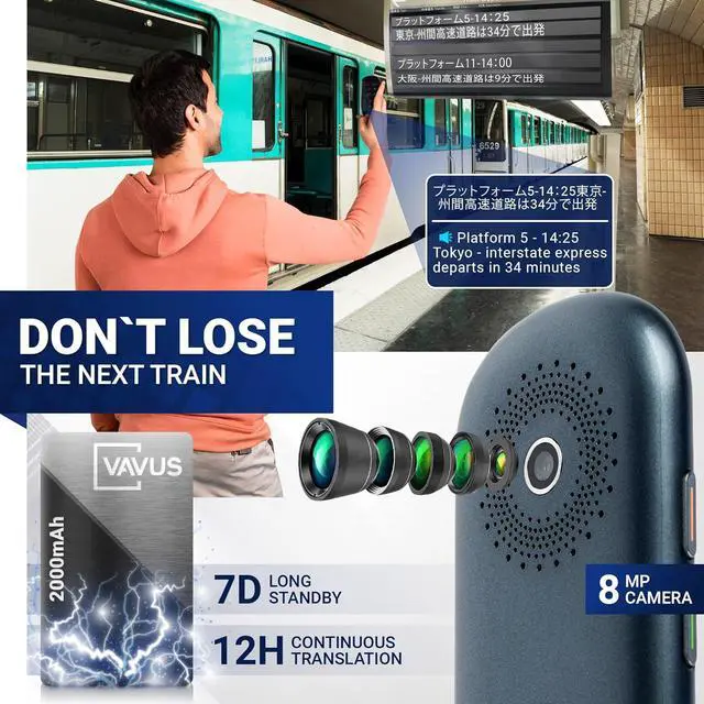 Alt view image 6 of 7 - Language Translator Device with Unlimited Lifetime Global 4G Internet Included - Sim Card, WiFi & Offline Translation - 138 Languages and dialects (Graphite Black)