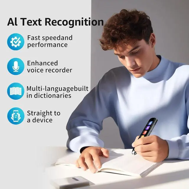 Alt view image 4 of 6 - Translation Pen - Dyslexia Reading Tools for Kids, Text to Speech Scanning Pen, Support 130+ Languages Translator Pen for Language Leaners, Travel Business Offline Voice & Photo Translation