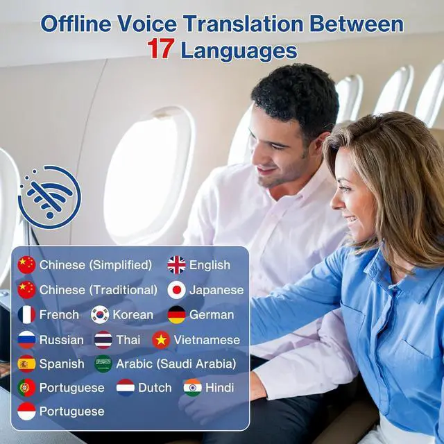 Alt view image 5 of 7 - Language Translator Device, Real-Time 2-Way VoiceTranslation in 139 Languages, Support Offline Mode and Photo Translation, Handheld AI Translator for Travel, Study