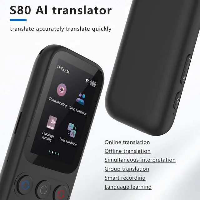 Alt view image 2 of 7 - Language Translator Device, 138 Languages Supported, Instant Offline Language Translator Device, Voice Translator Offline, Portable Two-Way Real-Time Language Translator for Travel Business Learning