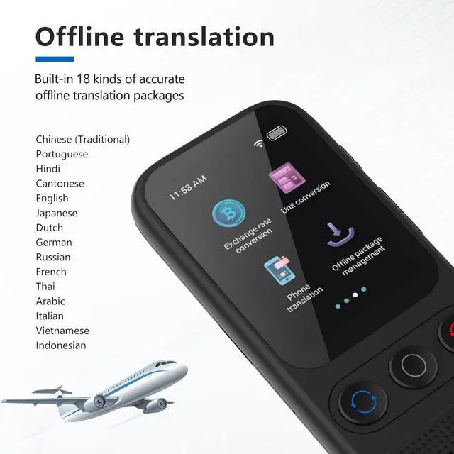 Alt view image 4 of 7 - Language Translator Device, 138 Languages Supported, Instant Offline Language Translator Device, Voice Translator Offline, Portable Two-Way Real-Time Language Translator for Travel Business Learning