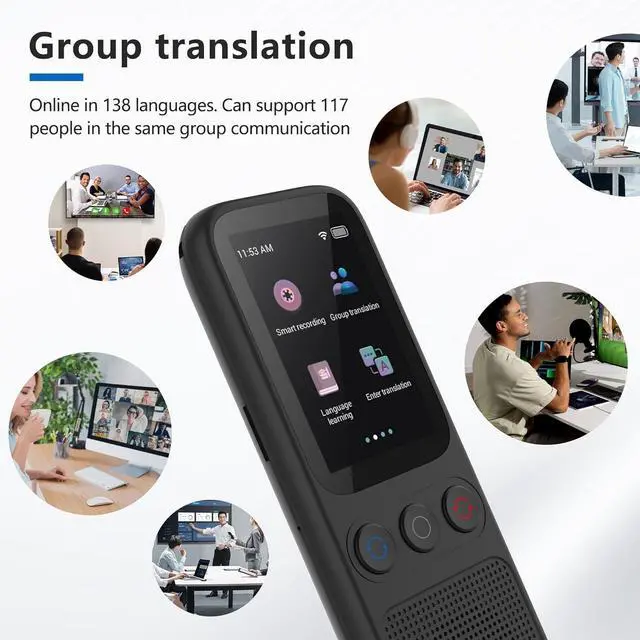Alt view image 6 of 7 - Language Translator Device, 138 Languages Supported, Instant Offline Language Translator Device, Voice Translator Offline, Portable Two-Way Real-Time Language Translator for Travel Business Learning