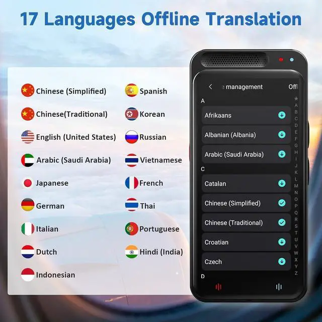 Alt view image 5 of 7 - Language Translator Device 138 Languages Two-Way Instant Translator Device, 4" 1 HD Screen Accuracy Real-time Voice Translation Support Offline&Chatgpt&Record&Photo Translation for Business Travel