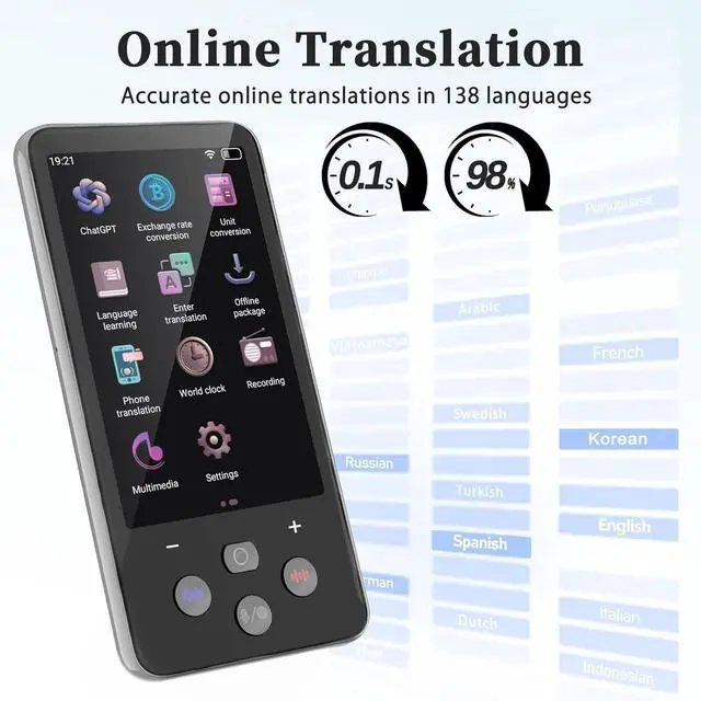 Alt view image 5 of 7 - Language Translator Device, Real Time Translation Device for 138 Languages/Chatgpt/Offline/Recording/Photo Translator, 3.97"Touch Screen, Portable Translator for Business Travel Learning