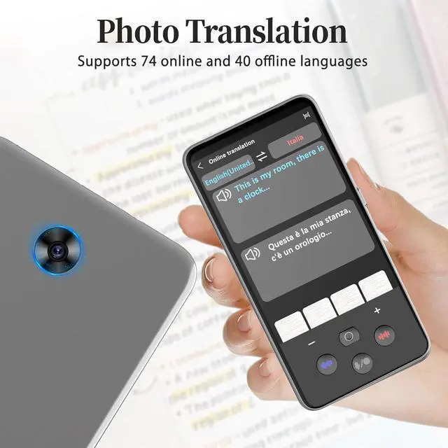 Alt view image 7 of 7 - Language Translator Device, Real Time Translation Device for 138 Languages/Chatgpt/Offline/Recording/Photo Translator, 3.97"Touch Screen, Portable Translator for Business Travel Learning