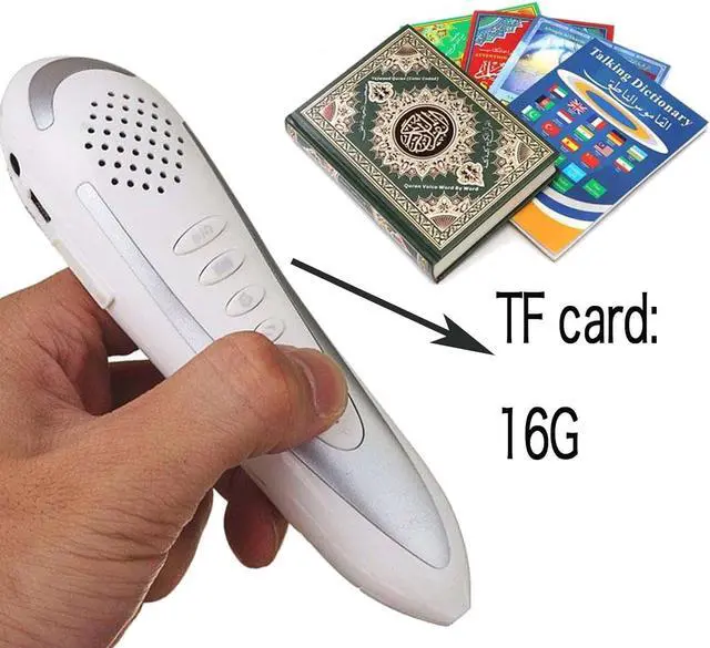 Alt view image 2 of 7 - Ramadan Digital Quran Reading Pen Muslim Gift 16GB Memory Downloading Reciters and Languages English Arabic Urdu French, 25 Reciters and Languages, 6 Books - Ideal Ramadan Gift for Kids and Adults