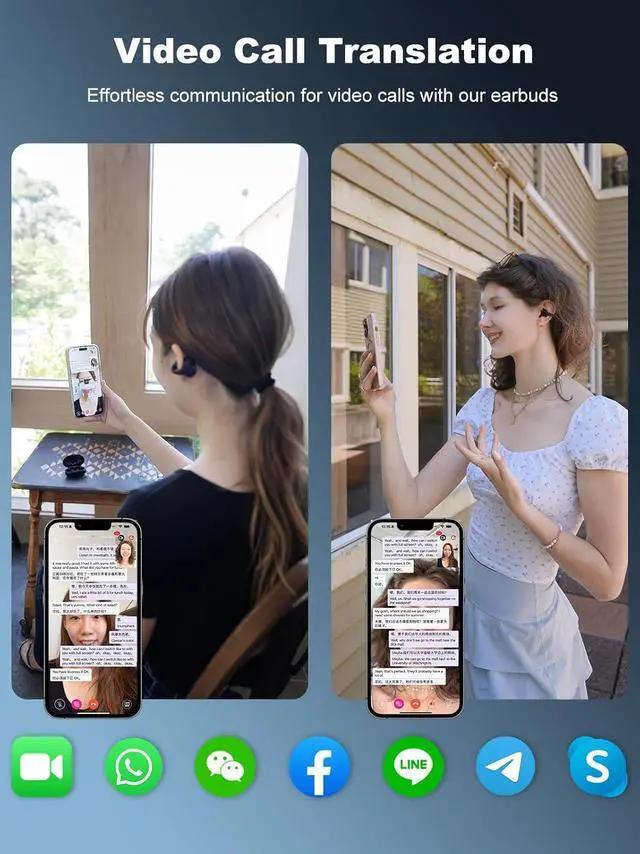 Alt view image 5 of 7 - iTour Z50S Pro Translation Earbuds Real Time, Translator Earbuds 127 Languages, Two Way Language Translator Device with App Lifetime-Free, Open Ear Translation Earphones for Travel Business Learning