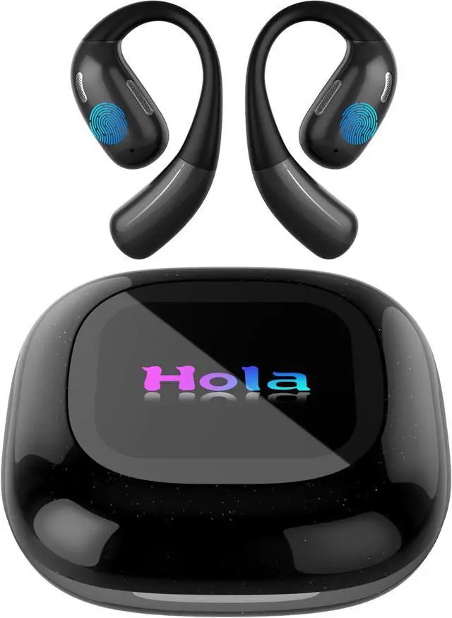 Main image of AI Translation Earbuds Real Time Powered by ChatGPT,LCD Touch Screen OWS Translator for 147 Languages & Accents,Audifonos Traductores Inglés Español,Translation Device, Ideal for Travel/Business,Black