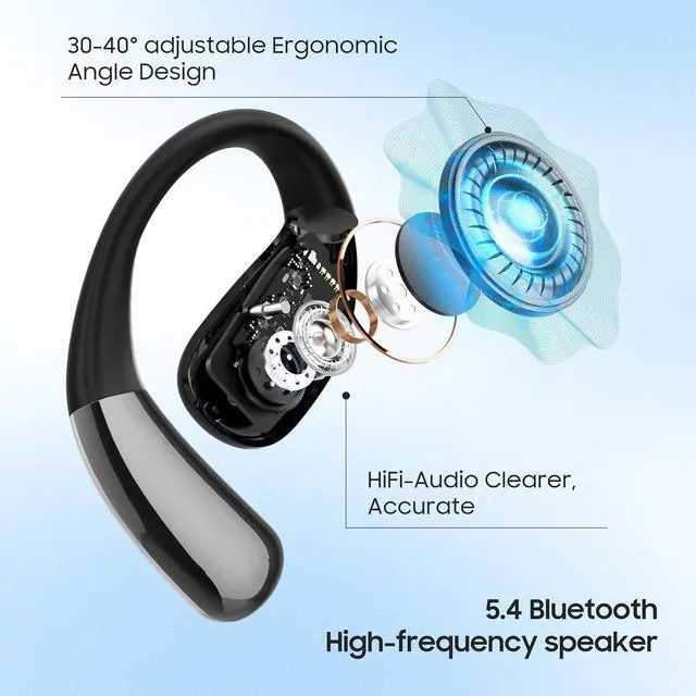 Alt view image 5 of 5 - AI Translation Earbuds Real Time Powered by ChatGPT,LCD Touch Screen OWS Translator for 147 Languages & Accents,Audifonos Traductores Inglés Español,Translation Device, Ideal for Travel/Business,Black