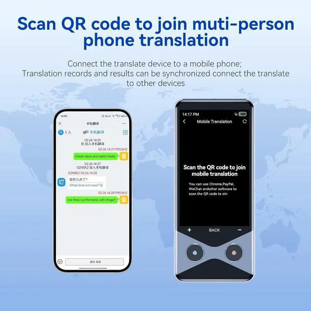 Alt view image 7 of 7 - Language Translator Device No WiFi Needed, 2025 Upgraded Voice Translator Support 4G SIM/AI ChatGPT Two Way Real Time Instant Two-Way 137 Language Translator, Offline/Photo Translation