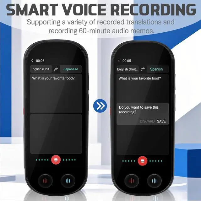 Alt view image 6 of 7 - NICEWIN Language Translator Device - Real Time Translation Device with 150+ Languages, Upgraded Ai Translator No WiFi Needed, Offline Recording Photo Input Translation for Travel Business Learning