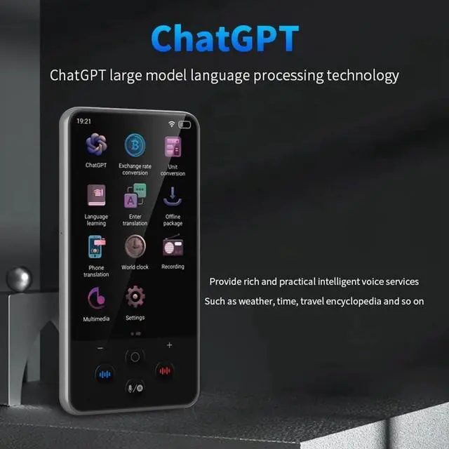 Alt view image 2 of 7 - S85 Pro Portable Audio Translator 138 Language Recording 19 Offline Real Time ChatGPT AI Voice Photo Group Translation