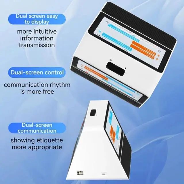 Alt view image 7 of 7 - Language Translator Device with 7 Inch Dual Touchscreen, 2 Way Voice Portable Translator Device with 121 Languages, Wired Desk Translation Device with Pickup Remote for Business