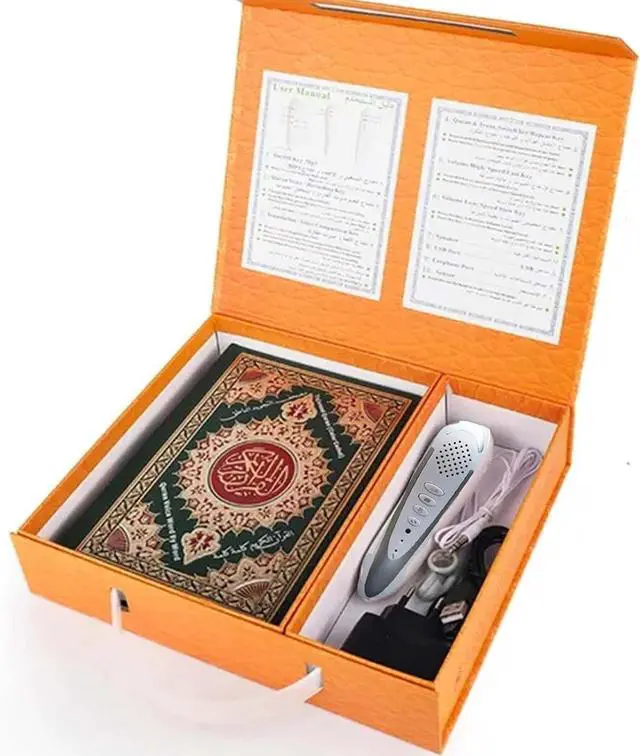 Alt view image 2 of 5 - Quran Reading Pen Ramadan Digital 16GB Memory Downloading Reciters and Languages English Arabic Urdu French Spanish German etc,with 6 Holy Quran Books for Kid and Arabic