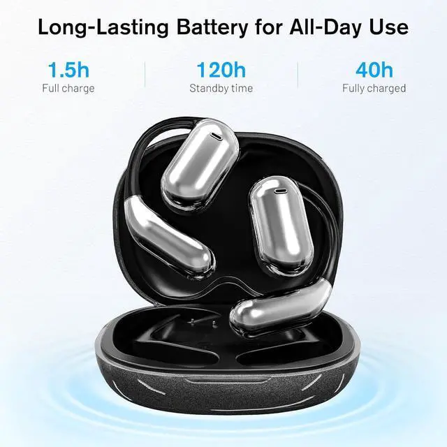 Alt view image 5 of 7 - Ai Translation Earbuds Real Time 2025 Upgrade, Language Translator Earbuds 3 in 1, 144 Languages Ai Translating, Headphone Fit iOS and Android, AI Noise Reduction,No Subscription (Dark Grey)