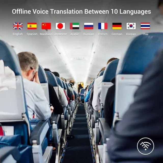 Alt view image 2 of 7 - Offline Language Translator Device [Latest AI Voice Translator - W12] 144 Languages and Accents 97% Accuracy 0.5S Fast Response with 3.7 inch Touchsn Instant Two Way Translation