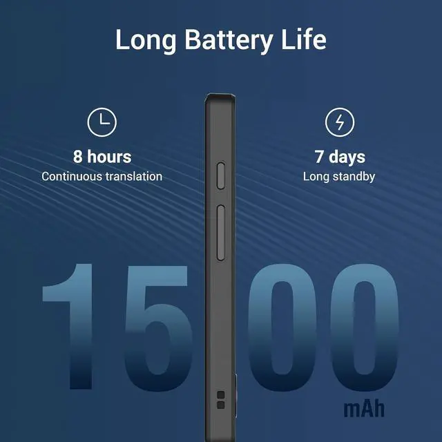 Alt view image 6 of 7 - Offline Language Translator Device [Latest AI Voice Translator - W12] 144 Languages and Accents 97% Accuracy 0.5S Fast Response with 3.7 inch Touchsn Instant Two Way Translation