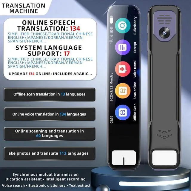 Alt view image 2 of 7 - Scansense Ai Scanning Smart Pen  Instant Ai Answers, Offline Translation & More, Pen Gpt, Ai Pen - 3.69-Inch Hd Touchscreen,Offline Translation (150+ Languages), Ai Pen for Test (1PC)