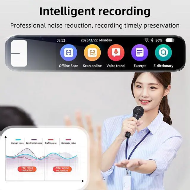 Alt view image 5 of 7 - Scansense Ai Scanning Smart Pen  Instant Ai Answers, Offline Translation & More, Pen Gpt, Ai Pen - 3.69-Inch Hd Touchscreen,Offline Translation (150+ Languages), Ai Pen for Test (1PC)