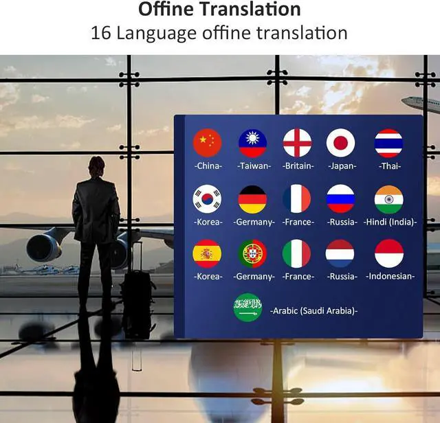 Alt view image 4 of 7 - Language Translator Device No WiFi Needed, 138 Languages Two Way Real-Time Voice Translation with 3HD Touch Screen, Instant Translator Support Offline/Recording/Photo Translation for Travel Business
