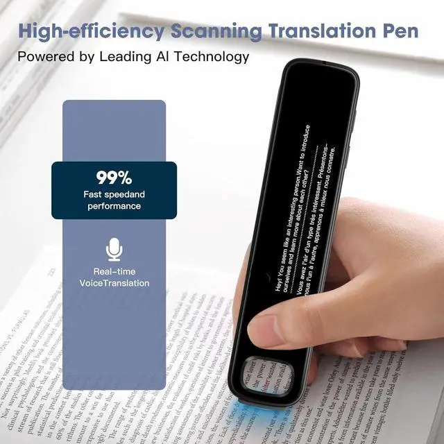 Alt view image 2 of 7 - Pen Gpt, AI Pen-Scansense Instant AI Answers, Scan Reader Intelligent Wi-Fi Language Translator Pen, History & More - Offline Translation (150+ Languages) Bluetooth, Music & File Storage (1pcs)