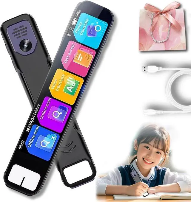Main image of Pen Gpt, AI Pen-Scansense Instant AI Answers, Scan Reader Intelligent Wi-Fi Language Translator Pen, History & More - Offline Translation (150+ Languages) Bluetooth, Music & File Storage (1pcs)