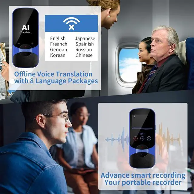 Alt view image 4 of 7 - vormor Language Translator Device Two Way Instant Translator Device with 106 Language AI Voice Translator Support Online/Offline/Image/Recording Portable Translation Device with 2.4 HD Touch Screen