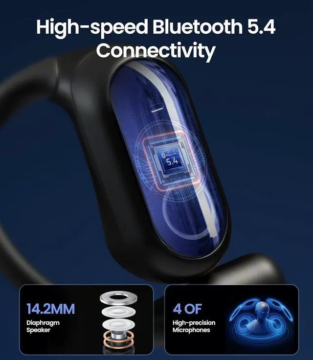 Alt view image 4 of 7 - AI Translation Earbuds Real Time, 3-in-1 Translator Earbuds with 144 Languages and Accents Headphones Translating Device, Open-Ear Wireless Bluetooth Earbuds with Charging Case for iPhone and Android