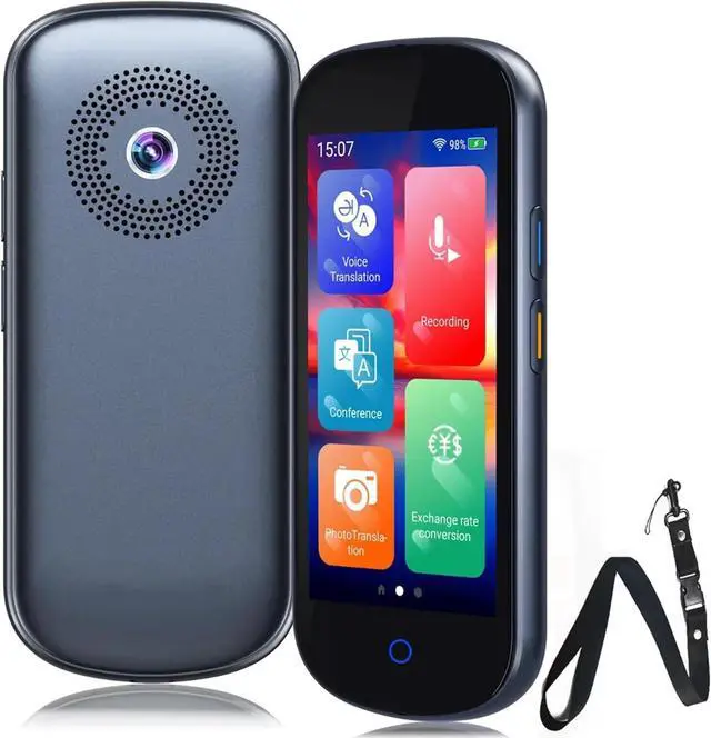 Main image of Language Translator Device 2025, Two-Way Instant AI Voice Translator for 137+ Languages, Portable 5" HD Online/Offline Translation for Travel Business(Grey Black)