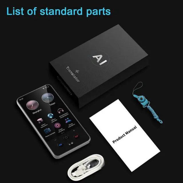 Alt view image 6 of 7 - Language Translator Device, Two-Way Language Translator in 138 Languages, Online/Offline/AI/Voice/Photo Translation, 4 inch Touch Screen, Portable Instant Translator for Business