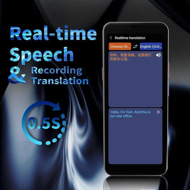 Alt view image 4 of 7 - Real-Time AI Language Translator Device - Two Way Voice Translation Recorder, Updated Support 150 Languages Translating, ChatGpt Online/Offline, Recording, Photo Translation with 6inch HD Touch Screen