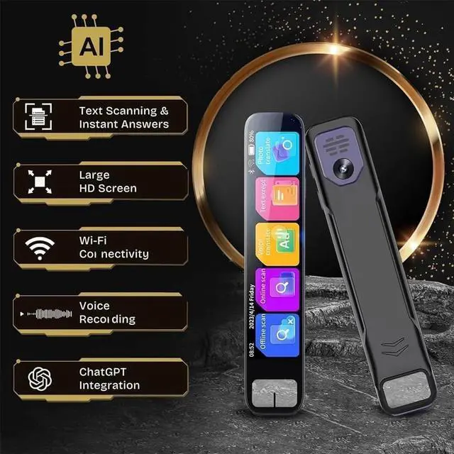 Alt view image 4 of 6 - Chat Gpt Pen, Pen GPT - PenGpt, Ai Smart Pens Chat Gpt, Scan PenChat Gpts, Instant Answers, Offline Translation, 150+ Languages, Hd Touchscreen, Multipurpose Translation Device (Black)