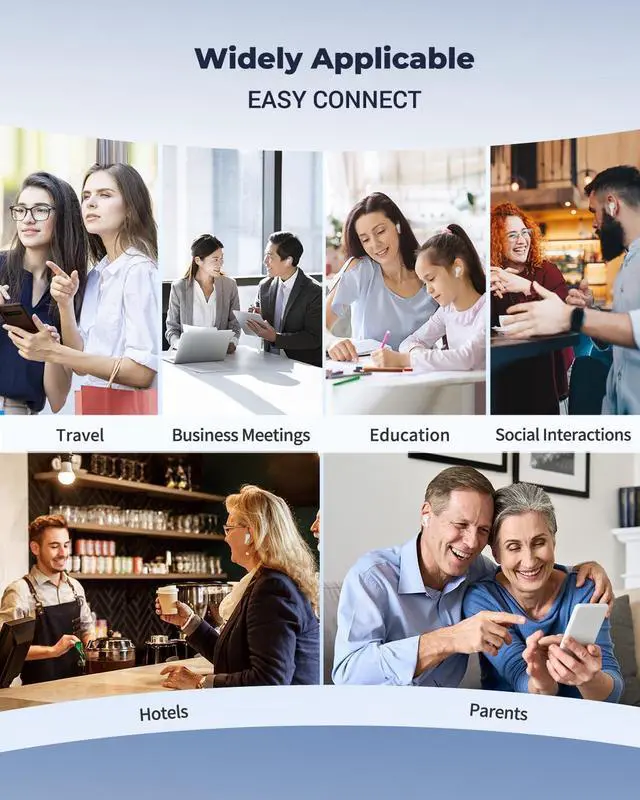 Alt view image 7 of 7 - XUPURTLK AI Translator Earbuds, Language Translator Earbuds, Translation Earbuds Real Time with 144 Languages & Accents, 3-in-1 Translator Device for Travel, Business, Learning (02-Black)