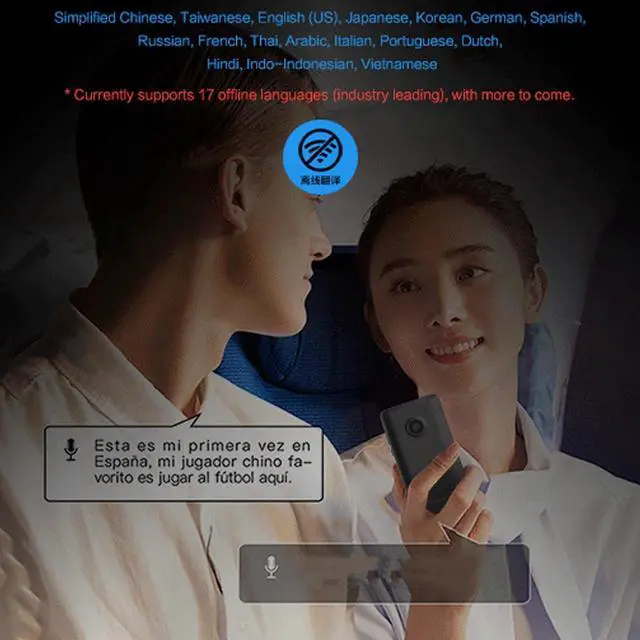 Alt view image 4 of 7 - Asixxsix Language Translator Device, 138 Languages Two Way Language Translator Portable Instant Translator with 3.0 Inch Touchscreen, for Travel Business Learning, for ChatGPT
