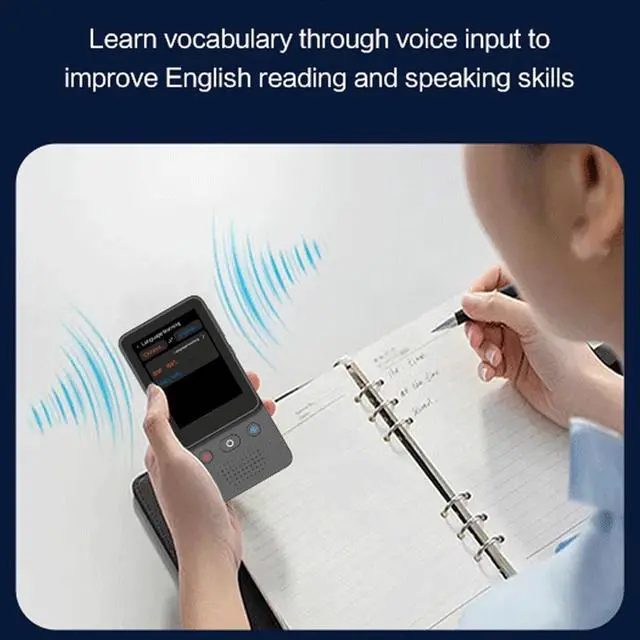 Alt view image 2 of 7 - Asixxsix Language Translator Device, 138 Languages Two Way Language Translator Portable Instant Translator with 3.0 Inch Touchscreen, for Travel Business Learning, for ChatGPT