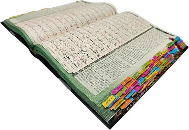 Main image of Maqdis Noble A4 Black Tagged TAG Quran Koran Book Colour Holy English Arabic Word by Word Translation Meaning FBA
