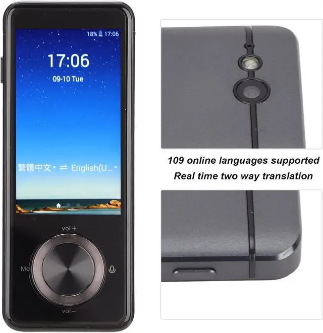 Alt view image 5 of 7 - M9 Smart Instant Language Translator with 3in Touchscreen, Real Time Two Way and 109 Online 12 Offline 43 Photo Translation,/Bluetooth/Photography/Recording Foreign Translator
