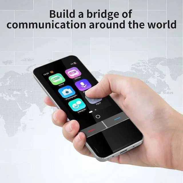 Alt view image 4 of 6 - Language Translator Device, Instant Translation No WiFi Needed, Two Way Real-Time Voice Translation, Accurate Offline Recording, Photo Translation for Travel, Business, and Study (F6)
