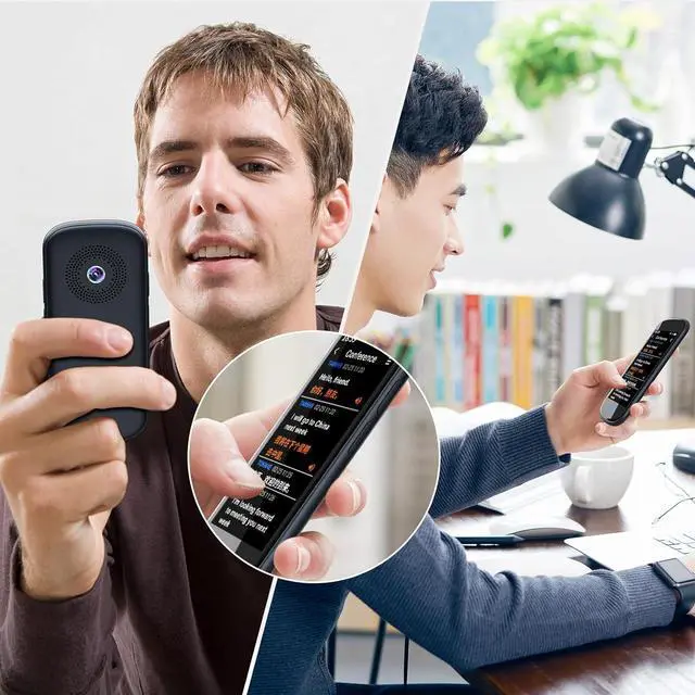 Alt view image 6 of 6 - Language Translator Device 2025, Two-Way Instant AI Voice Translator for 137+ Languages, Portable 5" HD Online/Offline Translation for Travel Business(Grey Black)