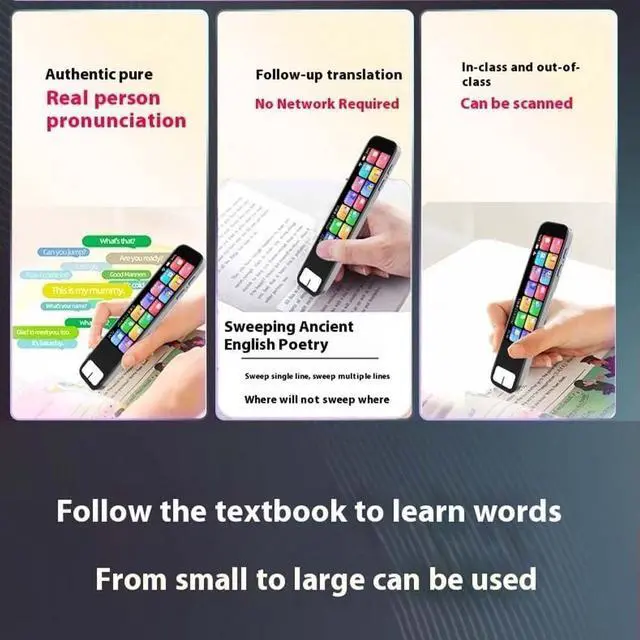 Alt view image 4 of 7 - Ai Smart Pen, Travel Instant Voice Translator, Wireless Scan Reading Pen, 6 Language Offline, Portable Digital Touchscreen Translation Pen, Wi-Fi Voice Translator Device with Camera