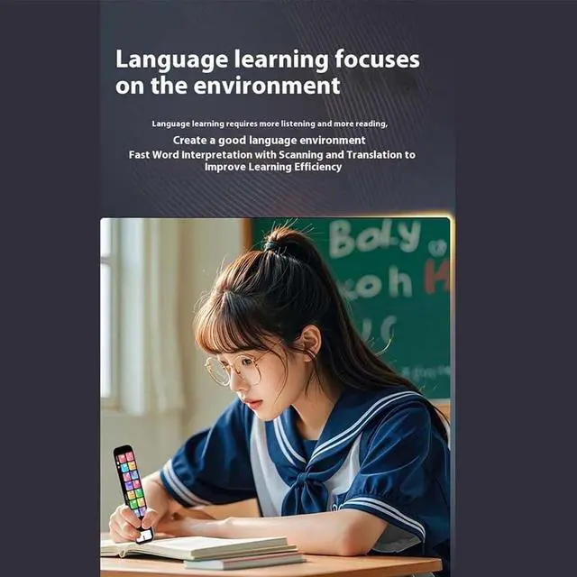 Alt view image 6 of 7 - Ai Smart Pen, Travel Instant Voice Translator, Wireless Scan Reading Pen, 6 Language Offline, Portable Digital Touchscreen Translation Pen, Wi-Fi Voice Translator Device with Camera