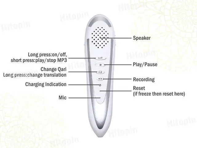 Alt view image 4 of 7 - Ramadan Digital Pen Quran Talking Reader Word by Word Function Holy Qur'an Pen with English Arabic Urdu French Spanish German etc. 5 Small Books