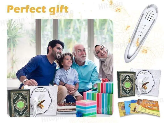 Alt view image 7 of 7 - Ramadan Digital Pen Quran Talking Reader Word by Word Function Holy Qur'an Pen with English Arabic Urdu French Spanish German etc. 5 Small Books