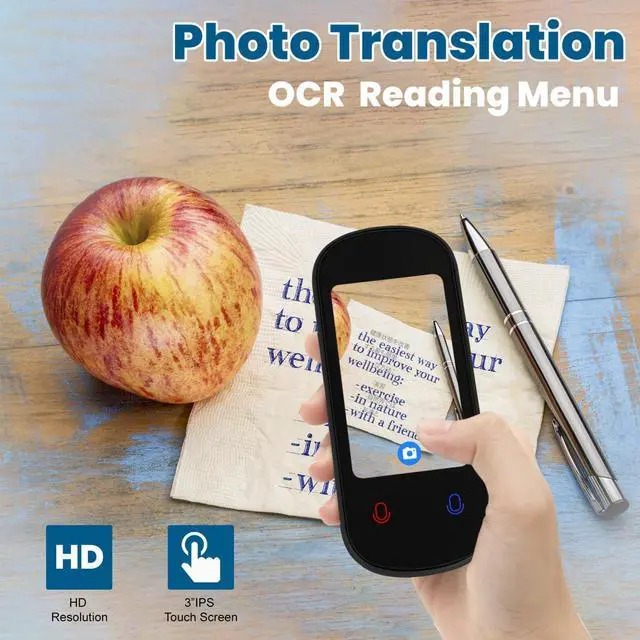 Alt view image 5 of 6 - Language Translator Device, Portable Two-Way Real-Time Translator,138 Languages Supported,Device for Voice/Text/Offline/Photo Translation and Chatgpt with 3 HD Inch Touch Screen for Travel Business