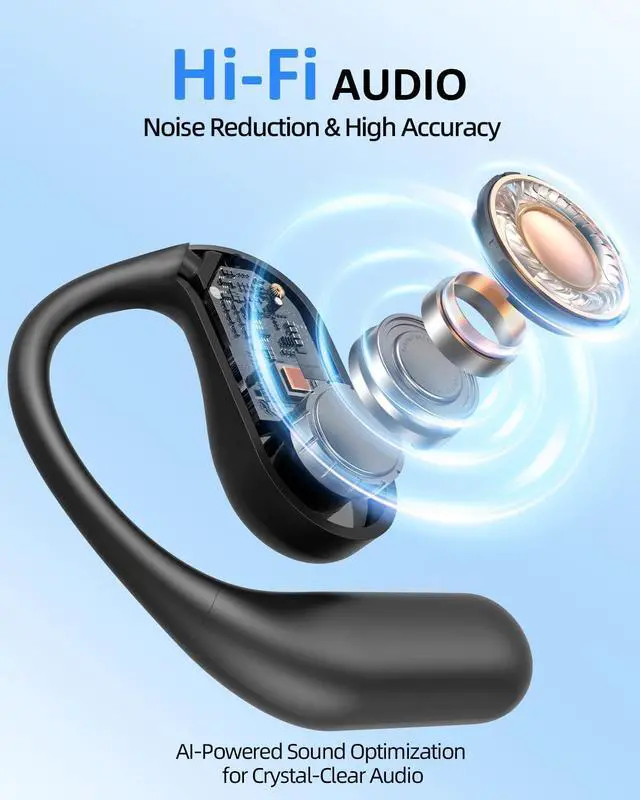Alt view image 4 of 7 - AI Translation Earbuds Real Time: 144 Languages & Accents Translator Headphones Bluetooth Wireless 3-in-1 OWS Instant Earphone Open Ear Design for Travel Business Learning