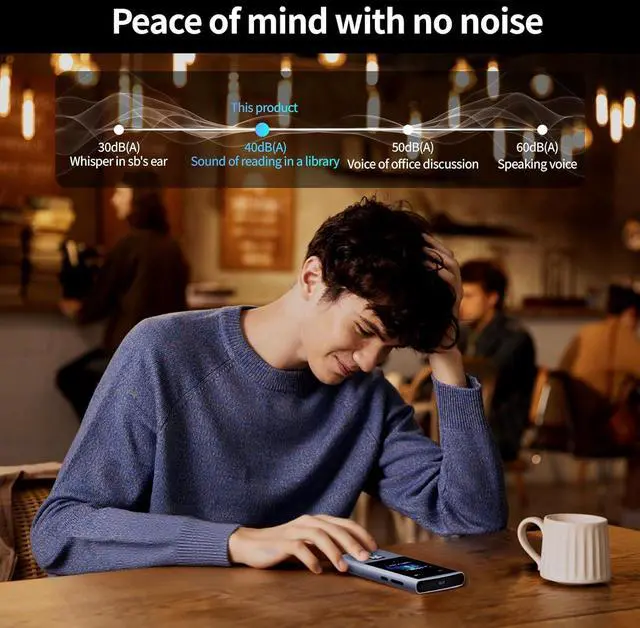 Alt view image 5 of 5 - Language Translator Device, 159 Languages, 2025 AI Pocket Offline Instant Voice Translator, English to Spanish Translator Device, Communication Translation Device for Business Travel Study